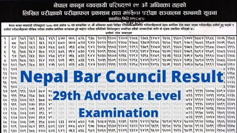 nepal bar council result